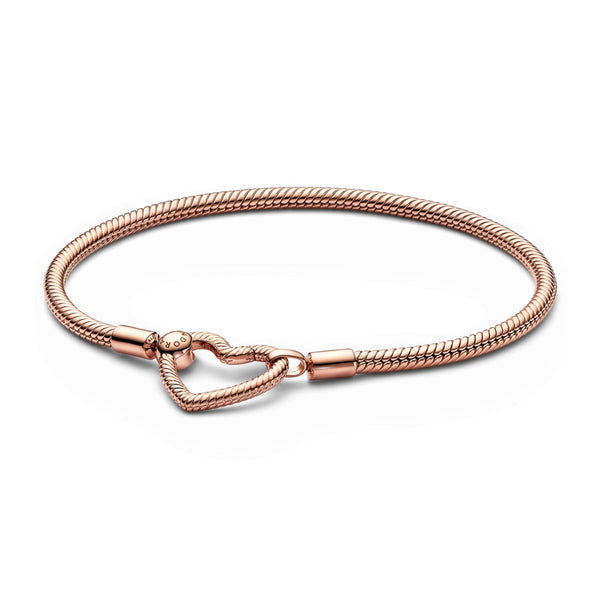 graziella Pandora Moments Heart Closure Snake Chain Bracelet