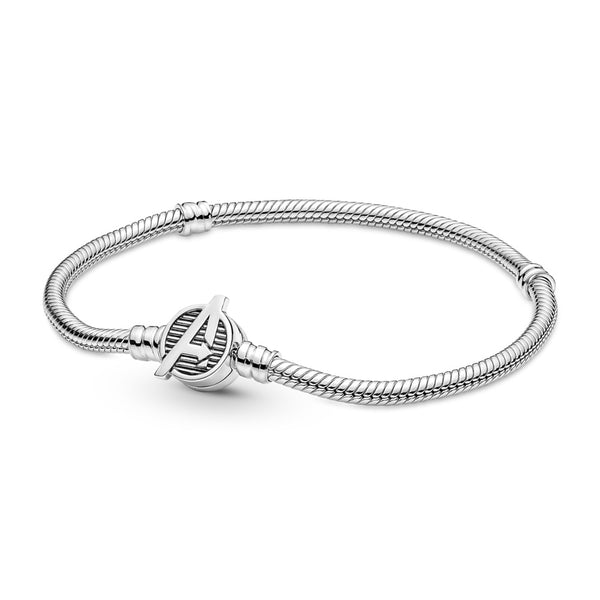 graziella Pandora Moments Marvel The Avengers Logo Clasp Snake Chain Bracelet