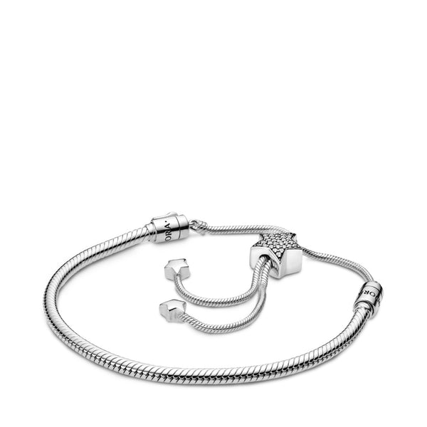 graziella Pandora Moments Pav� Star and Snake Chain Sliding Bracelet - FINAL SAL