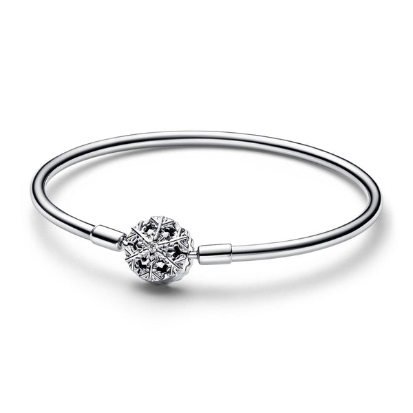 graziella Pandora Moments Sparkling Snowflake Clasp Bangle