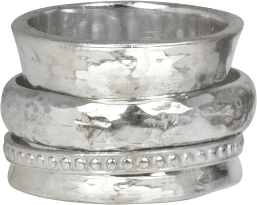 graziella Peace Meditation Ring Sterling Silver Size 7.5