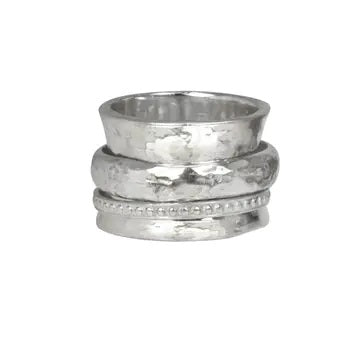 graziella Peace Meditation Ring. Sterling Silver. Size 7