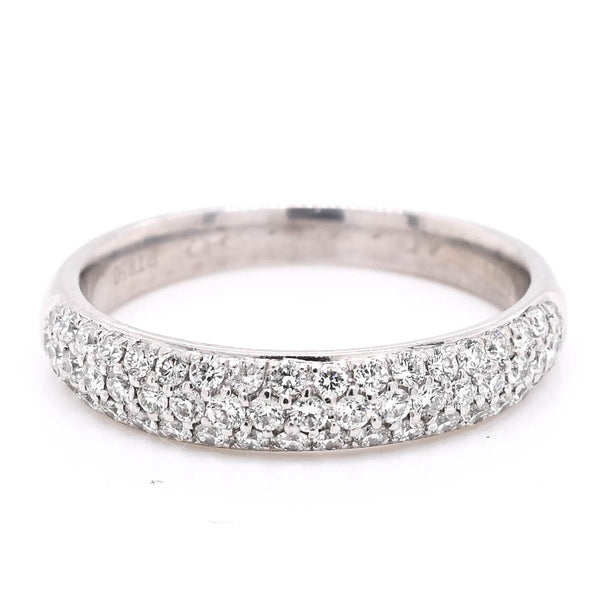 graziella Platinum 0.52CTW Pave Set Diamond Wedding Band