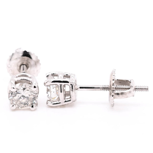 graziella Platinum 0.70CTW Round Brilliant Diamond Stud Earrings