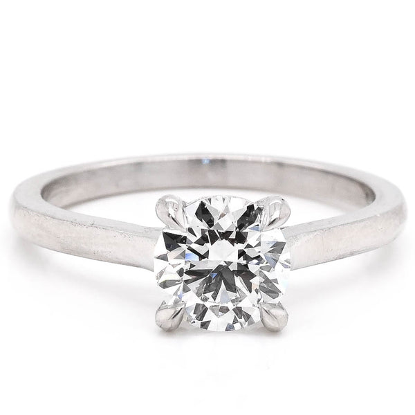 Graziella Platinum 1.00CT Round Brilliant Shape Solitaire Style Engagement Ring