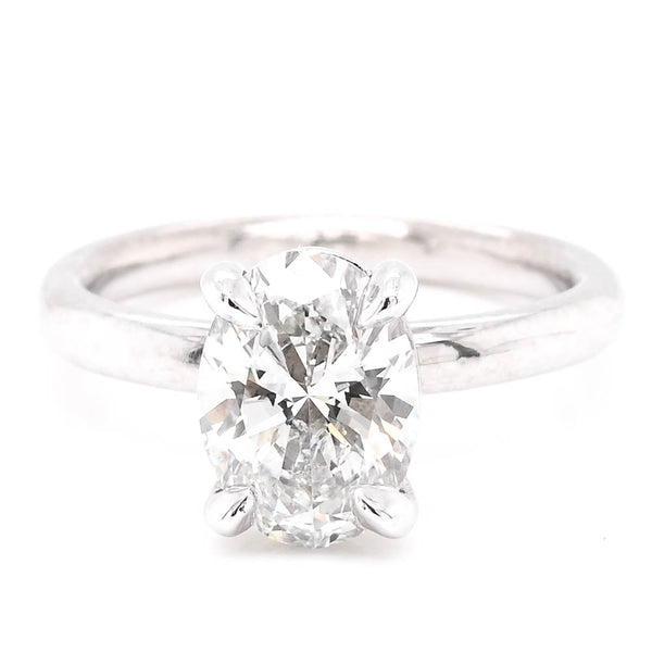 graziella Platinum 1.29CT Oval shape Lab Grown Diamond Solitaire Engagement Ring