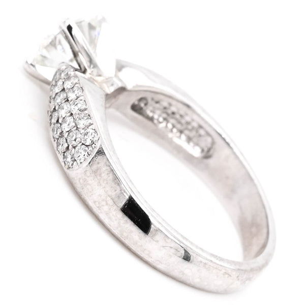 Graziella Platinum 1.33CTW Round Brilliant Diamond Accent Engagement Ring