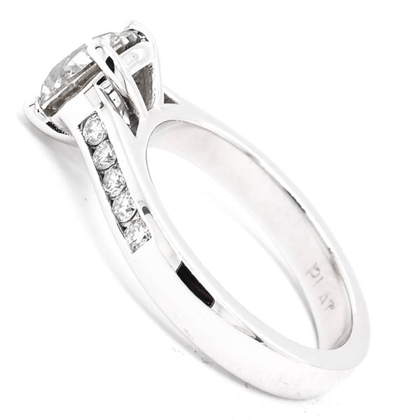 Graziella Platinum 1.51CTW Round Brilliant Diamond Accent Engagement Ring