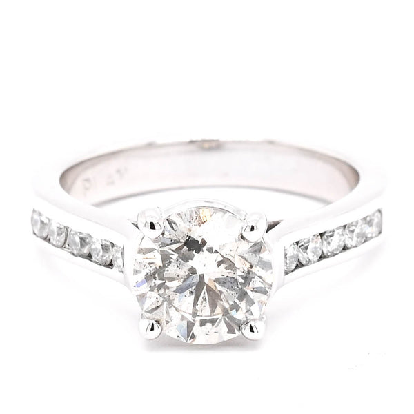 graziella Platinum 1.51CTW Round Brilliant Diamond Accent Engagement Ring