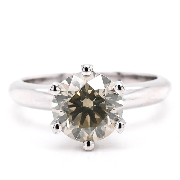 Graziella Platinum 2.00CT I1 S-T Colour Round Brilliant Diamond Soliatire Engagement Ring