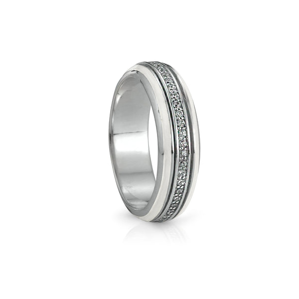 graziella Please Order: Oasis Meditation Ring. Sterling Silver and C.Z. MR 4414