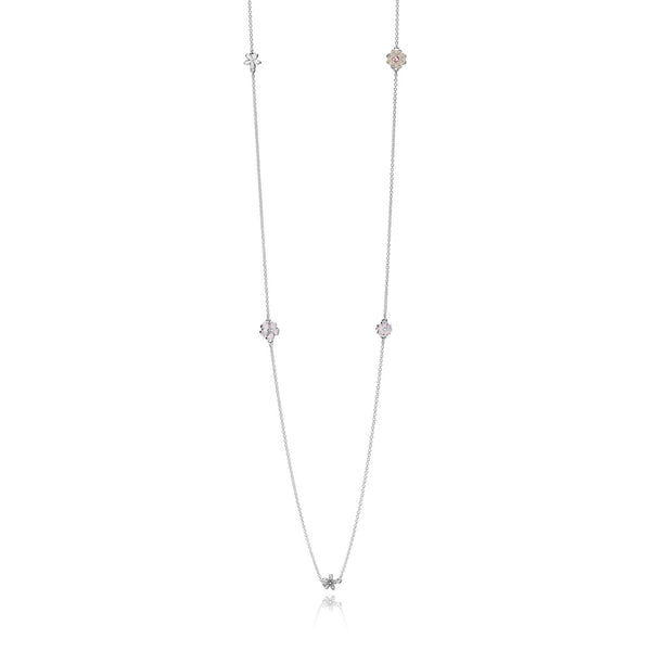 graziella Poetic Blooms Mixed Enamels Clear CZ & Blush Pink Crystal