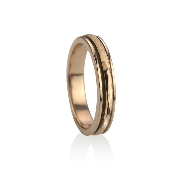 graziella Prana Meditation Ring Sterling Silve14KT Rose Gold Vermeil. Size: 8