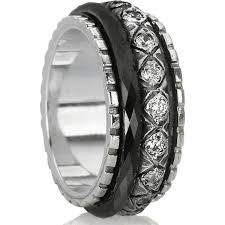 graziella Radiance Meditation Ring Sterling Silver Ceramic C.Z. Size 6