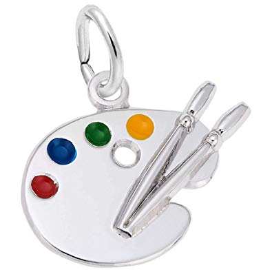 graziella Rembrandt Charms Sterling Silver Artist's Palette Charm