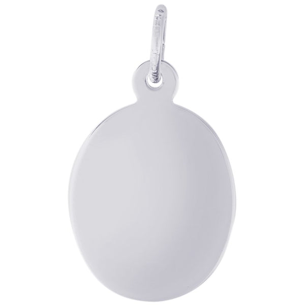 graziella Rembrandt Charms Sterling Silver Oval Disc Charm