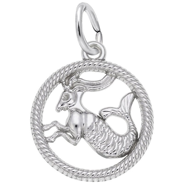 graziella Rembrandt Sterling Capricorn Circle Charm