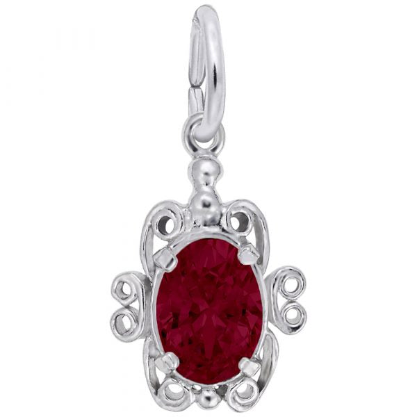 graziella Rembrandt Sterling January Synthetic Stone Charm