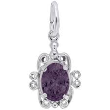 graziella Rembrandt Sterling June Synthetic Stone Charm