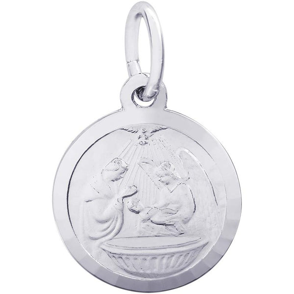 graziella Rembrandt Sterling Silver Baptism Disc Charm