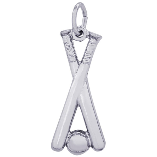 graziella Rembrandt Sterling Silver Baseball/Bat Charm