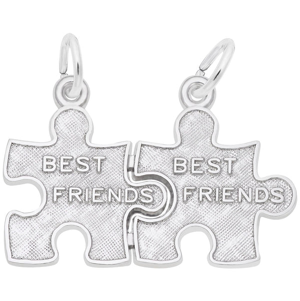 graziella Rembrandt Sterling Silver Best Friends Puzzle Break Apart Charm