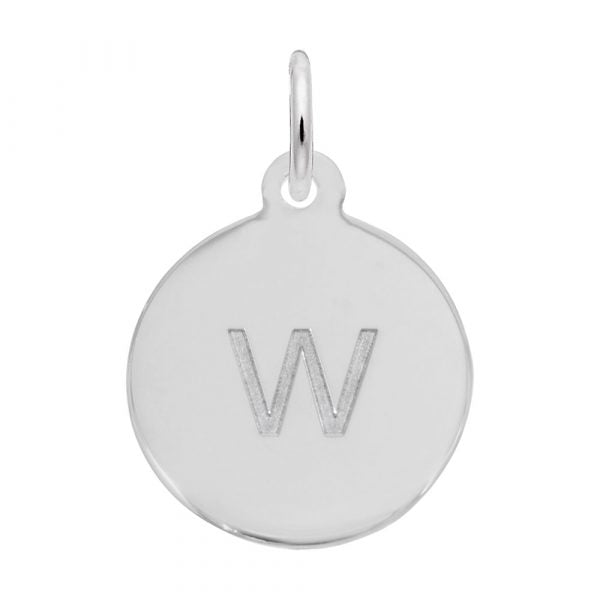 graziella Rembrandt Sterling Silver Block Letter "w" Charm