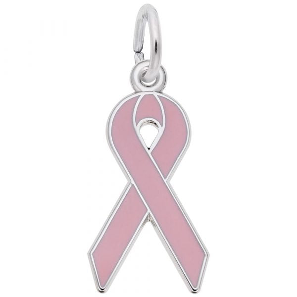 graziella Rembrandt Sterling Silver Breast Cancer Awareness Ribbon Charm