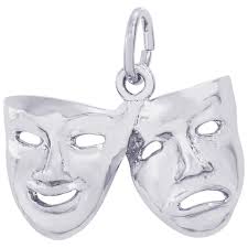 graziella Rembrandt Sterling Silver Comedy & Tragedy Charm