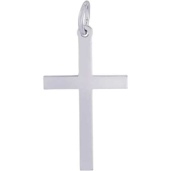 Graziella Rembrandt Sterling Silver Cross Plain Large Charm