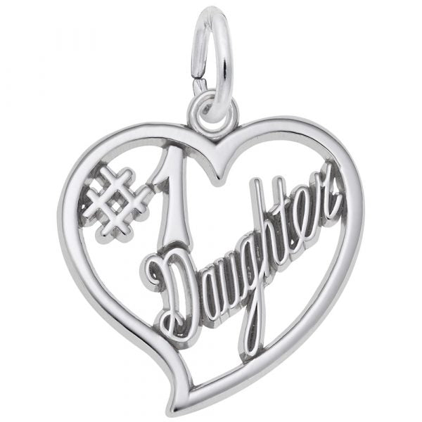 graziella Rembrandt Sterling Silver Daughter/Heart Charm