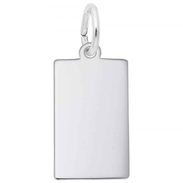 graziella Rembrandt Sterling Silver Dog Tag 50 Series JR 1.2X4.8 Tag
