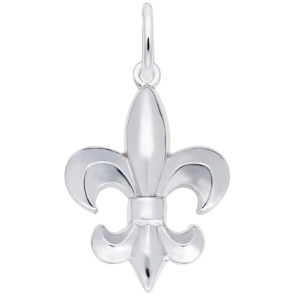 graziella Rembrandt Sterling Silver Fleur de Lis Large Charm