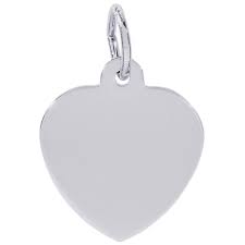graziella Rembrandt Sterling Silver Gold Heart Disc Charm