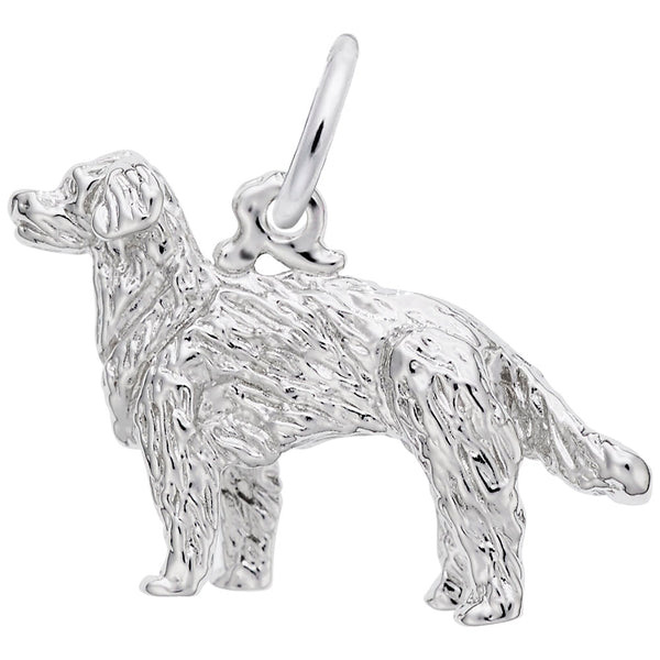 graziella Rembrandt Sterling Silver Golden Retriever Dog Charm