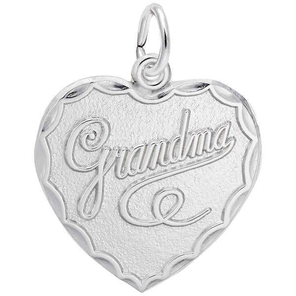 graziella Rembrandt Sterling Silver Grandma Heart Charm
