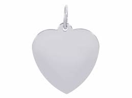 graziella Rembrandt Sterling Silver Heart Disc Charm