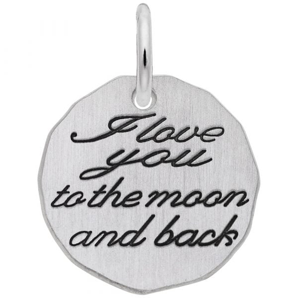 graziella Rembrandt Sterling Silver 'I Love You to the Moon and Back" Charm