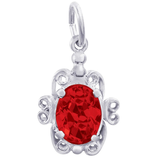 graziella Rembrandt Sterling Silver July Synthetic Stone Charm