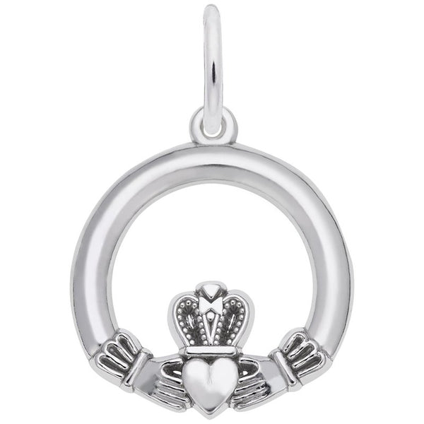 graziella Rembrandt Sterling Silver Large Claddagh Charm