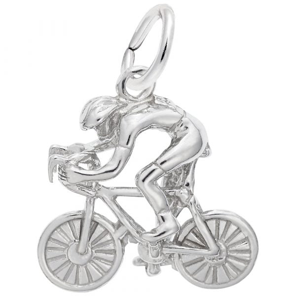 graziella Rembrandt Sterling Silver Male Cyclist Charm