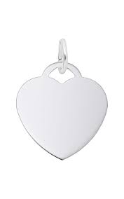 graziella Rembrandt Sterling Silver Medium Heart Disc Charm