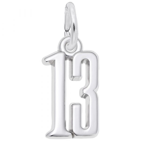 graziella Rembrandt Sterling Silver Number 13 Charm