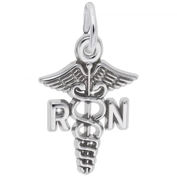 graziella Rembrandt Sterling Silver RN Caduceus Charm
