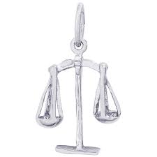 graziella Rembrandt Sterling Silver Scales of Justice Charm
