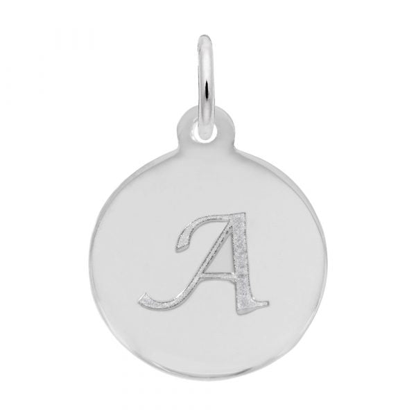 graziella Rembrandt Sterling Silver Script Letter "A" Initial