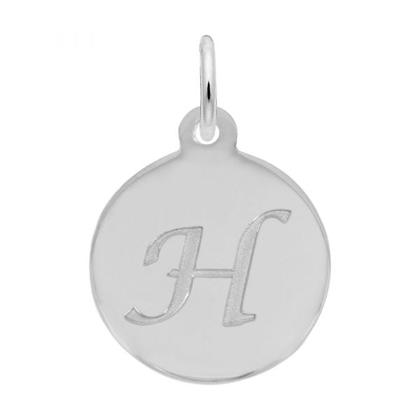 graziella Rembrandt Sterling Silver Script Letter "H" Initial
