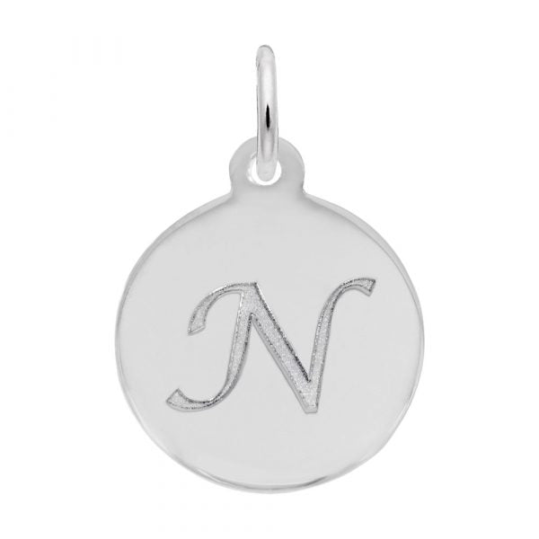 graziella Rembrandt Sterling Silver Script Letter "N" Initial