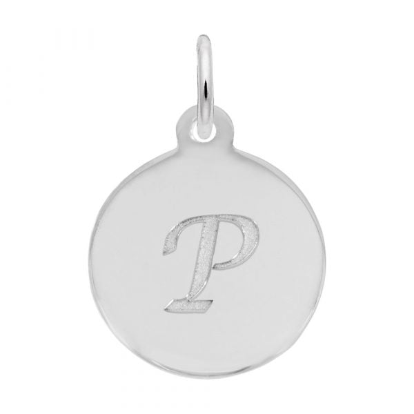 graziella Rembrandt Sterling Silver Script Letter "P" Initial