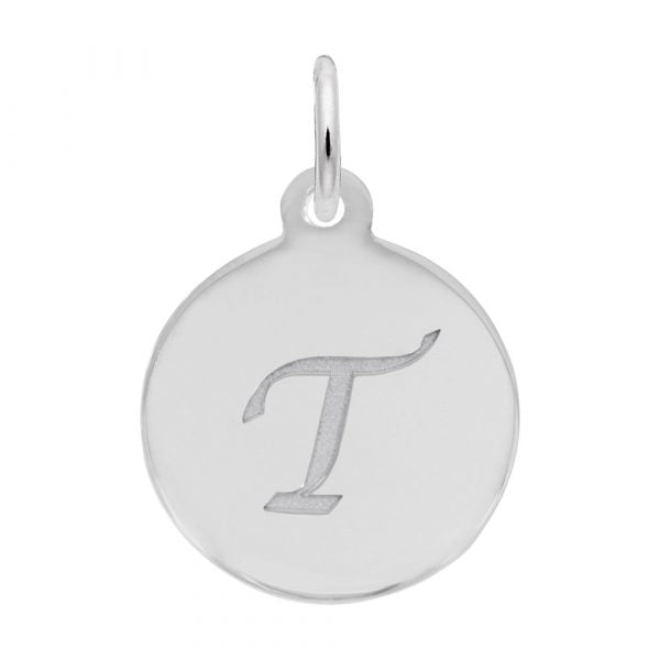 graziella Rembrandt Sterling Silver Script Letter "T" Initial